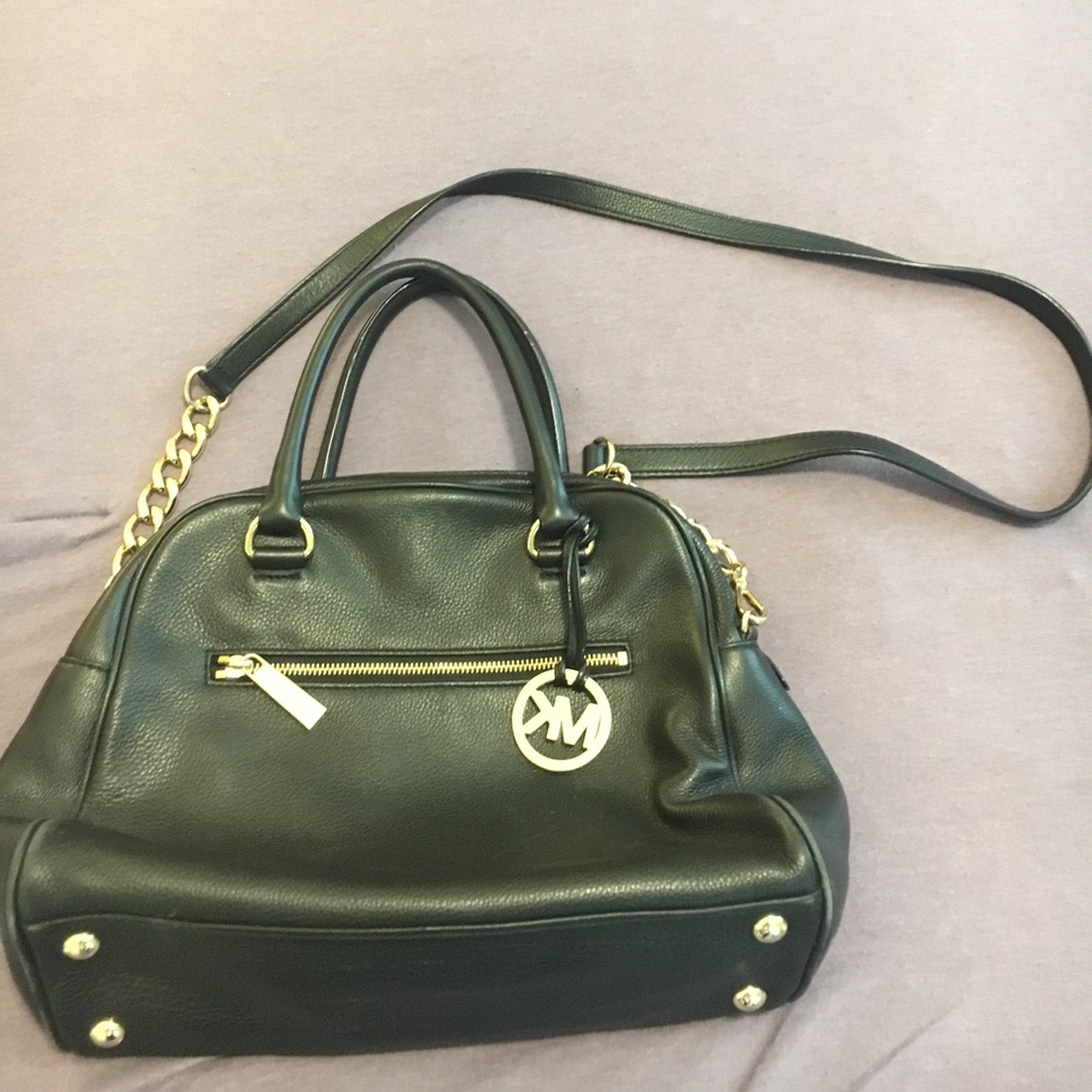 Black Leather Cross-body Bag