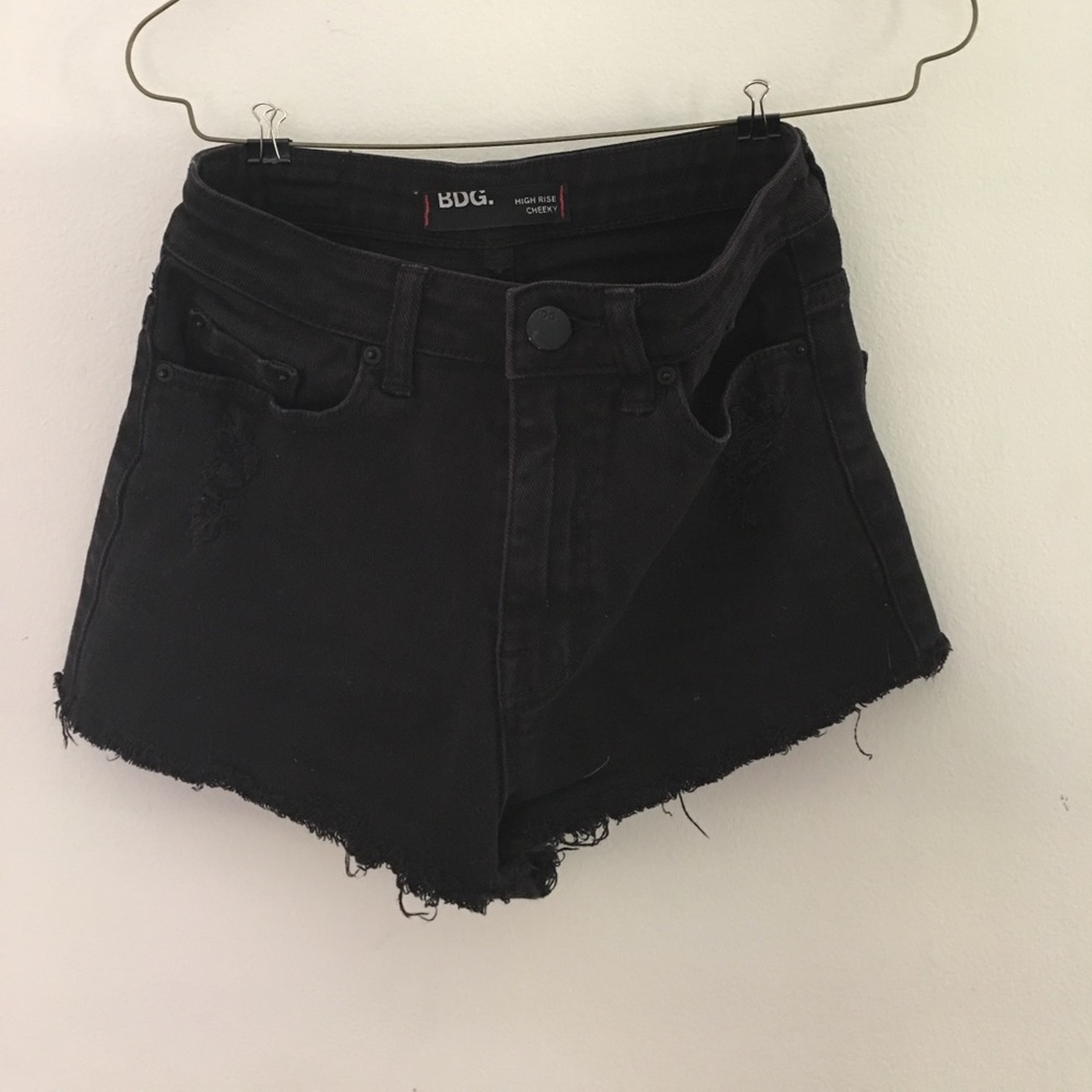 Black Jean Shorts