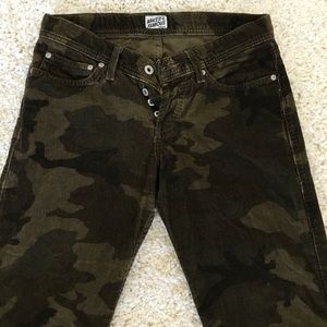 Naked & Famous "Weird Guy" Slim Camo Corduroys.