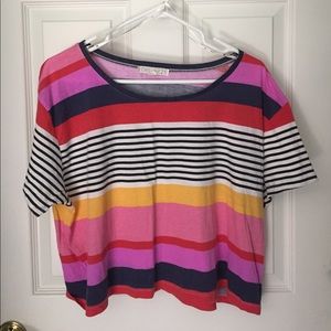 Color Block Crop Top