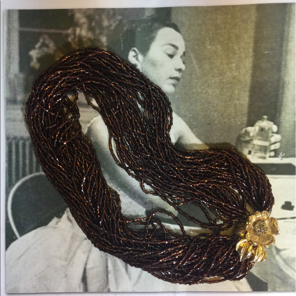 1960s Vintage multi-strand, seed-bead necklace