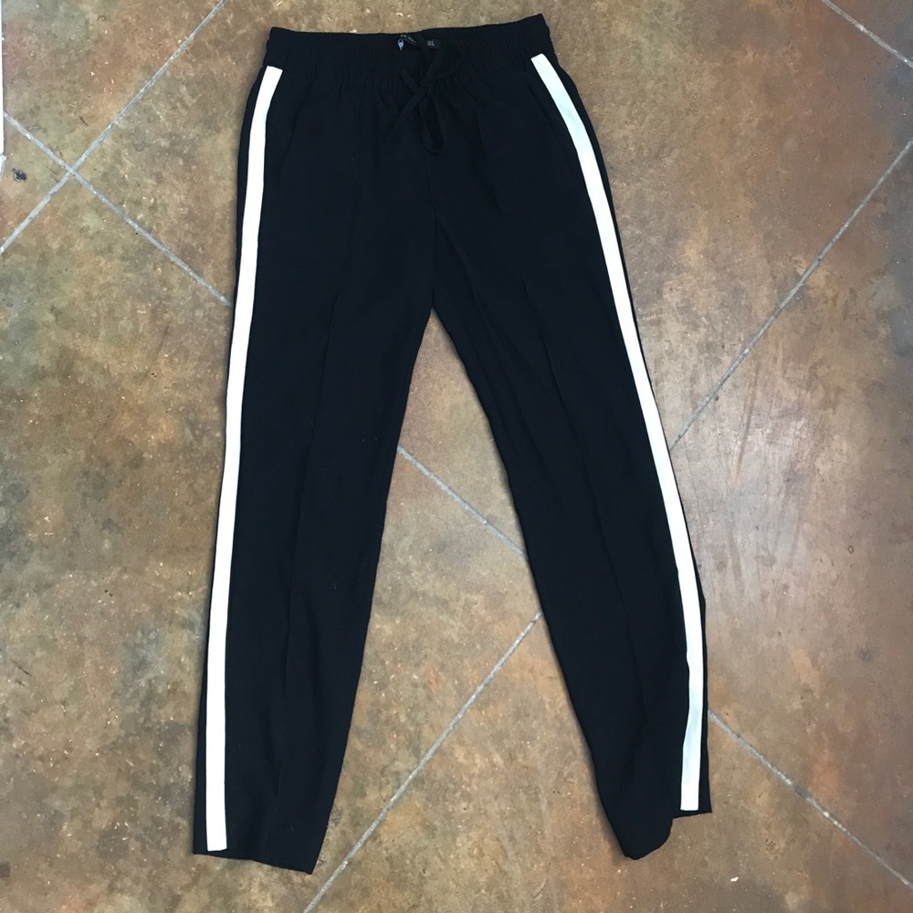 Zara tuxedo striped drawstring track pants