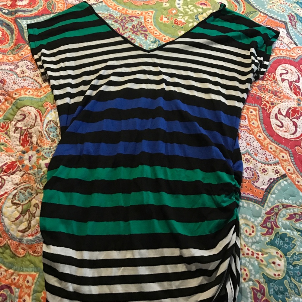Striped v neck top