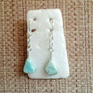 Larimar stone earrings