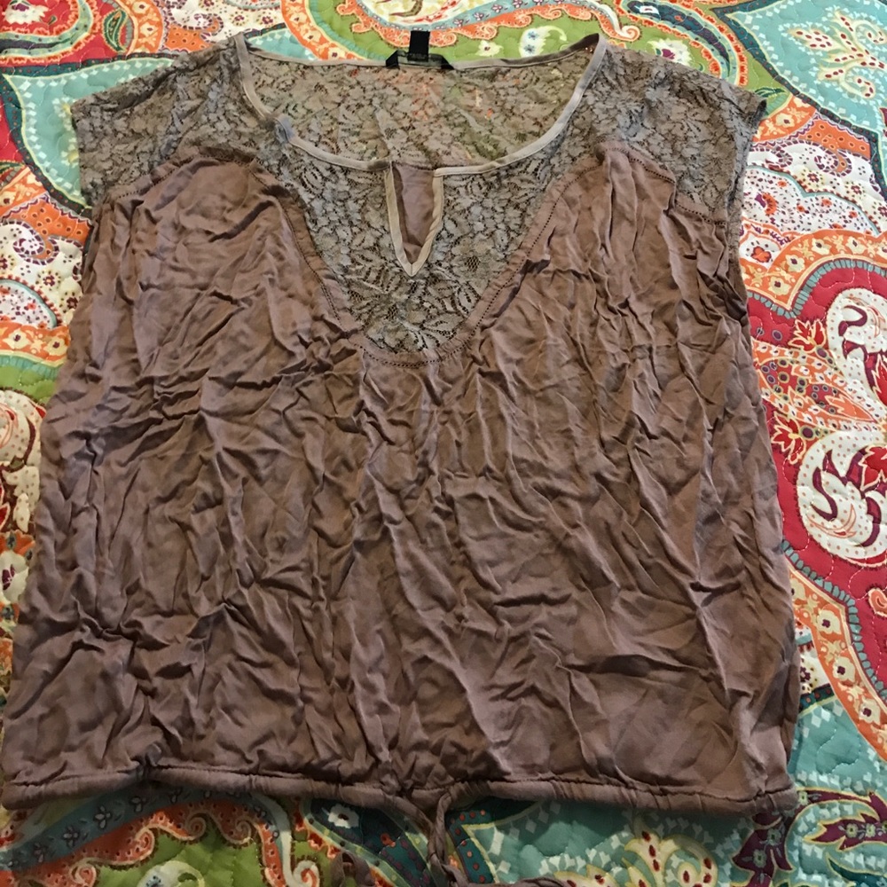 AEO lace neck top