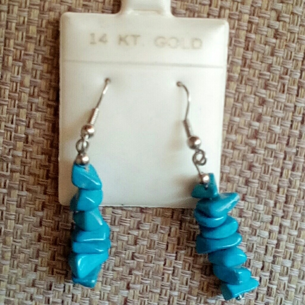 Blue turquois earrings