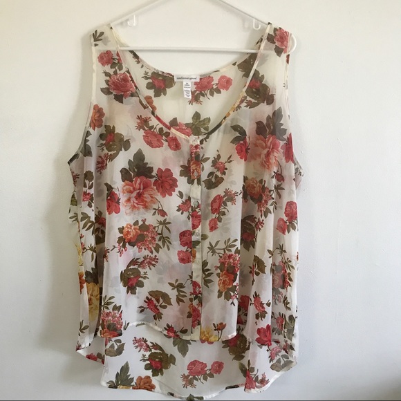 Floral Flowy Top SIZE 3X - Picture 1 of 3