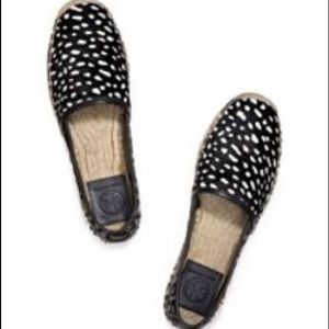 Tory Burch Mckenzie Espadrilles- Black/White Print