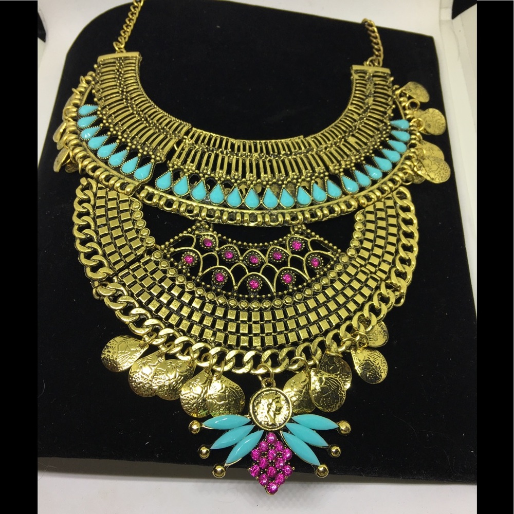 MOROCCAN STATEMENT CHOKER STUNNINGLY OVER THE TOP!