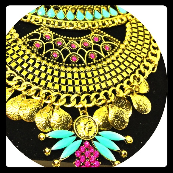 MOROCCAN STATEMENT CHOKER STUNNINGLY OVER THE TOP! - Picture 4 of 8