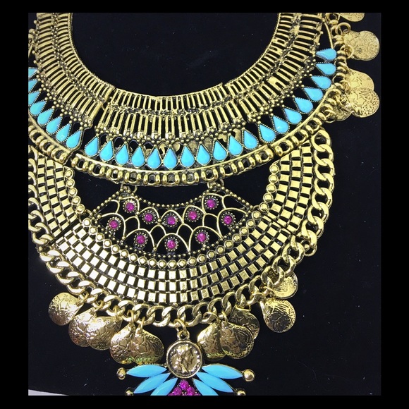 MOROCCAN STATEMENT CHOKER STUNNINGLY OVER THE TOP! - Picture 5 of 8