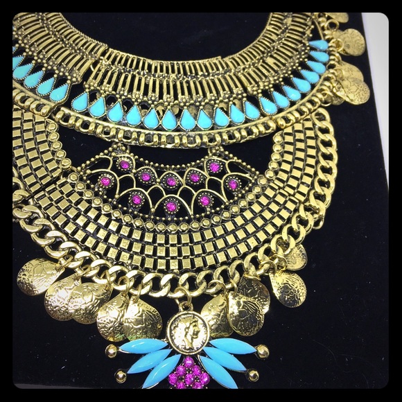 MOROCCAN STATEMENT CHOKER STUNNINGLY OVER THE TOP! - Picture 3 of 8