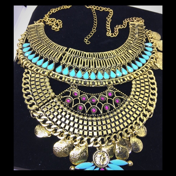 MOROCCAN STATEMENT CHOKER STUNNINGLY OVER THE TOP! - Picture 8 of 8