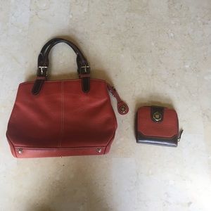 Dooney and Bourke Red Leather Handbag
