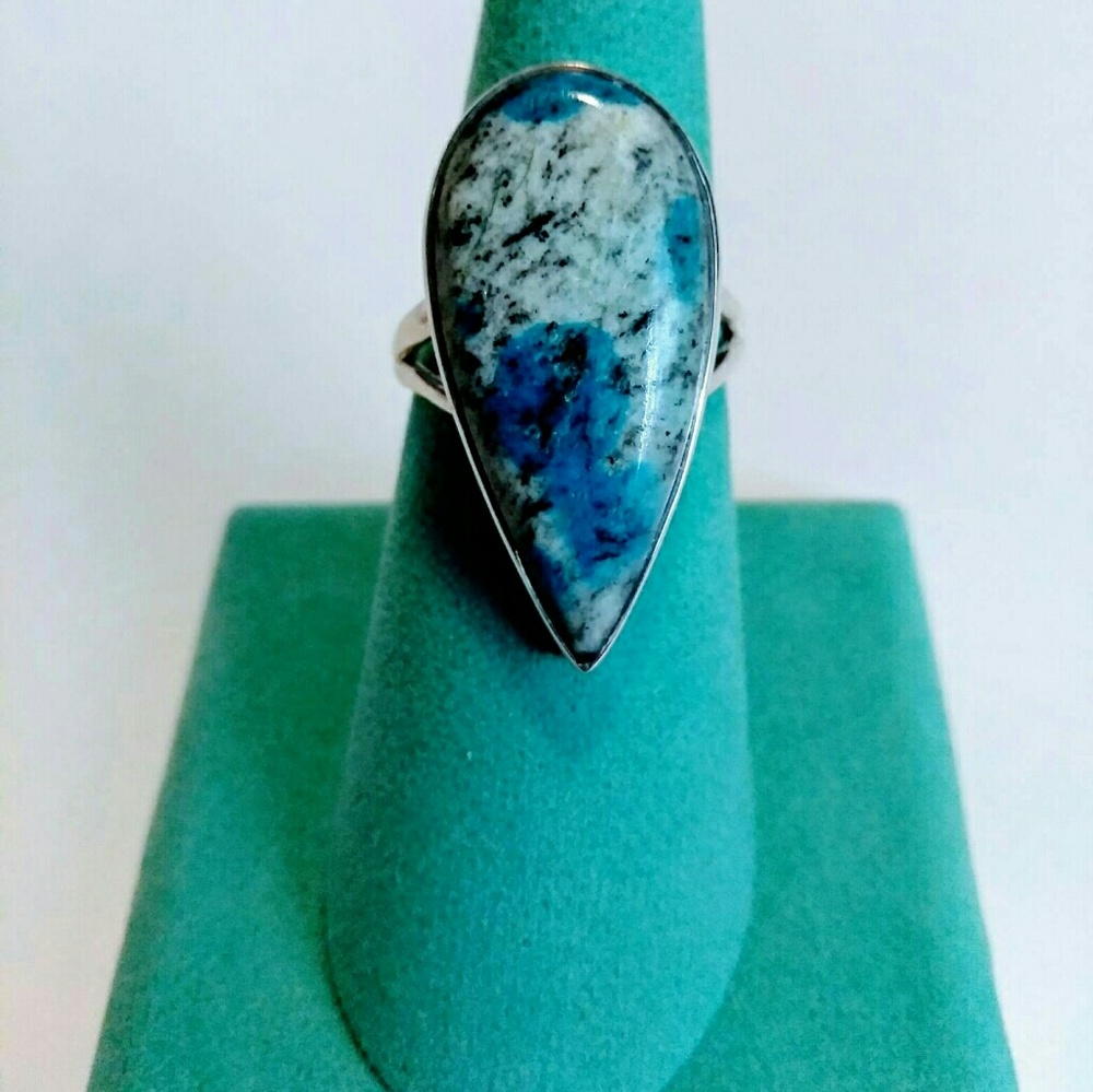 Blue Azurite Sterling Silver Ring