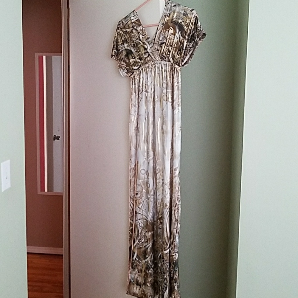 Metallic maxi dress