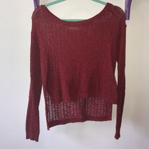 Red Hollister Knit Sweater