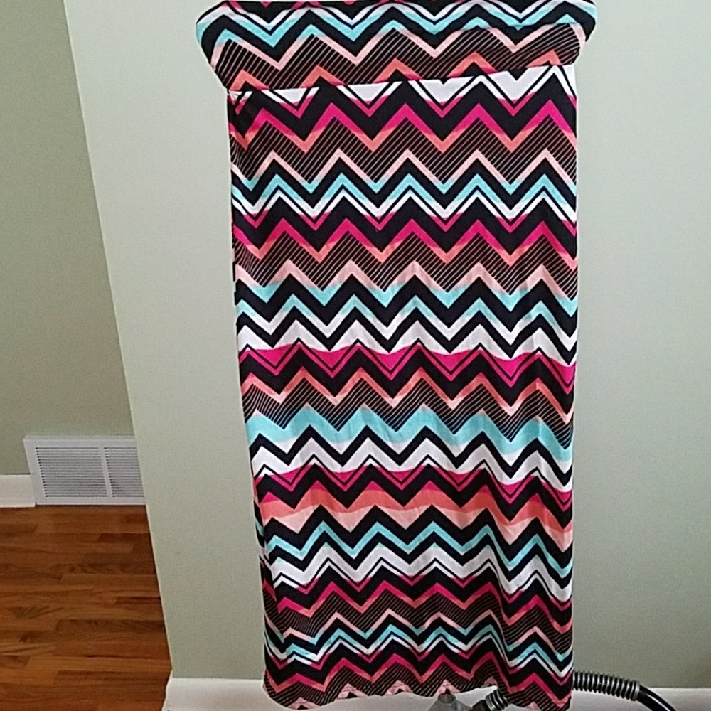 Chevron maxi skirt