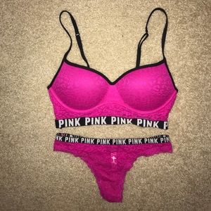 VS Pink Bra & Panties set