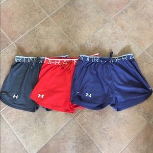 Women's Under Armour Play Up Shorts Lot of 3