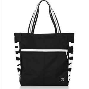 🆕VS PINK Black Zip Tote