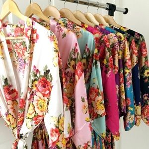 IVORY Floral Satin Robe ✨