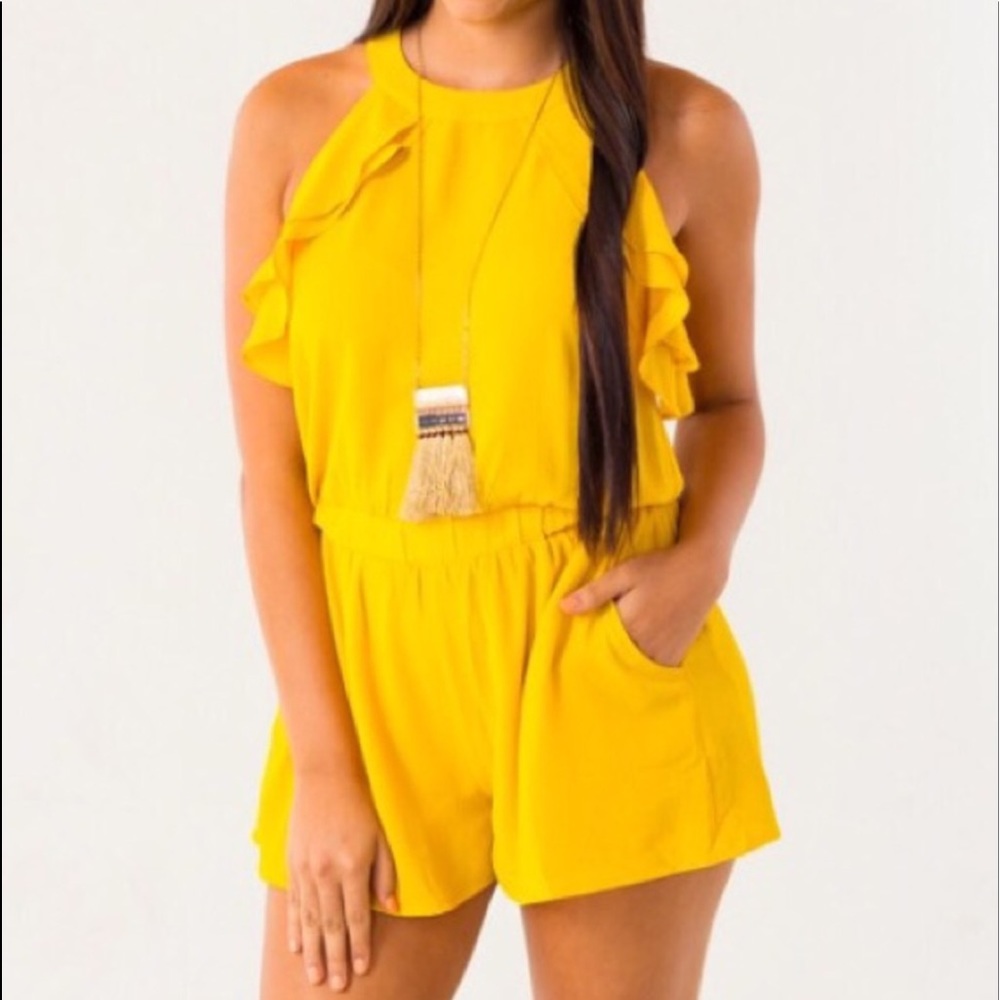 Gorgeous Golden Yellow Romper M