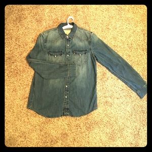 American Eagle Denim Button Down