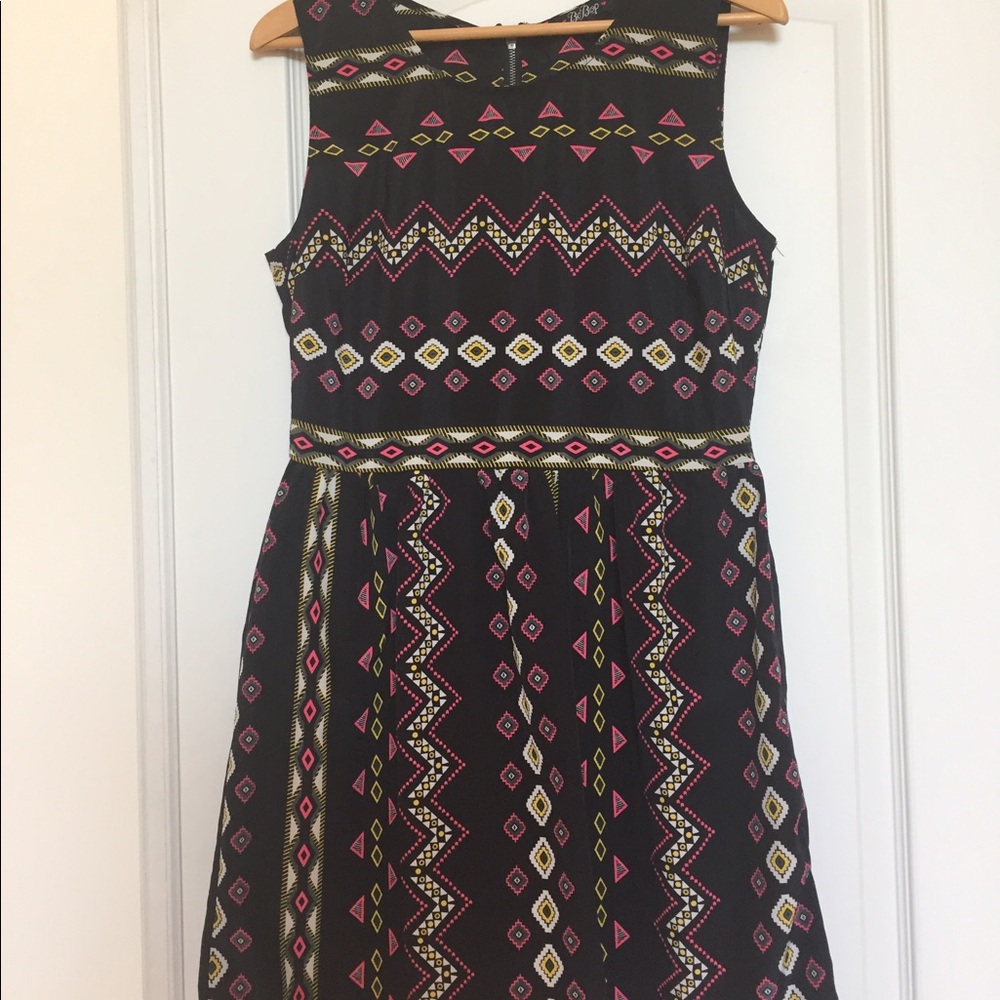 Back-Zip Tribal Print Sundress