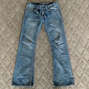 Light wash rock & roll cowboy jeans