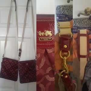 Burgundy Coach Crossbody Bag