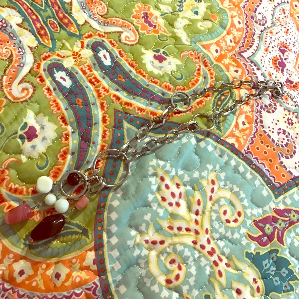 Silver necklace with charm