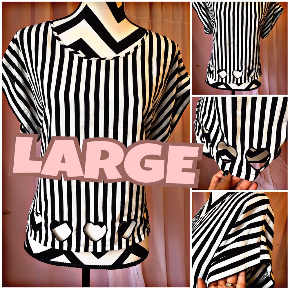 Material Girl Large striped Blouse