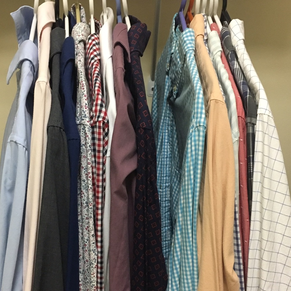 H&M men's S (left) and J. Crew men's XS (right)