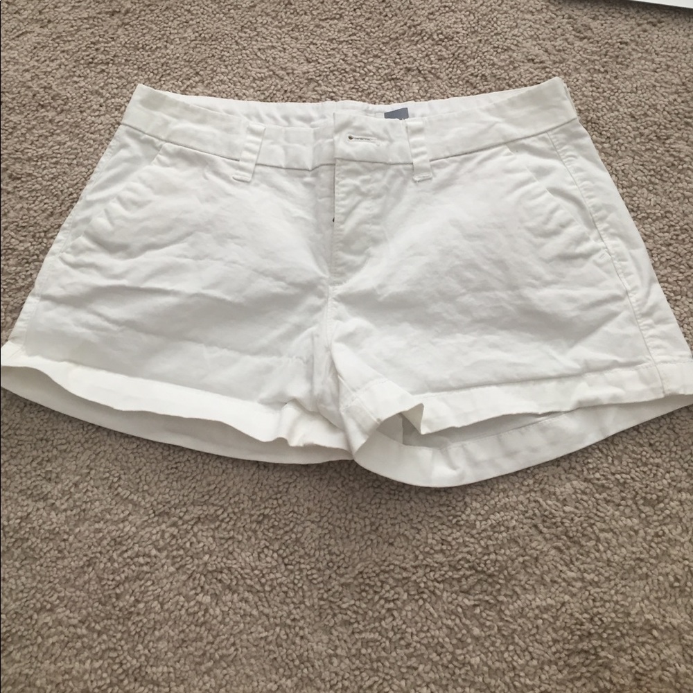 White denim shorts