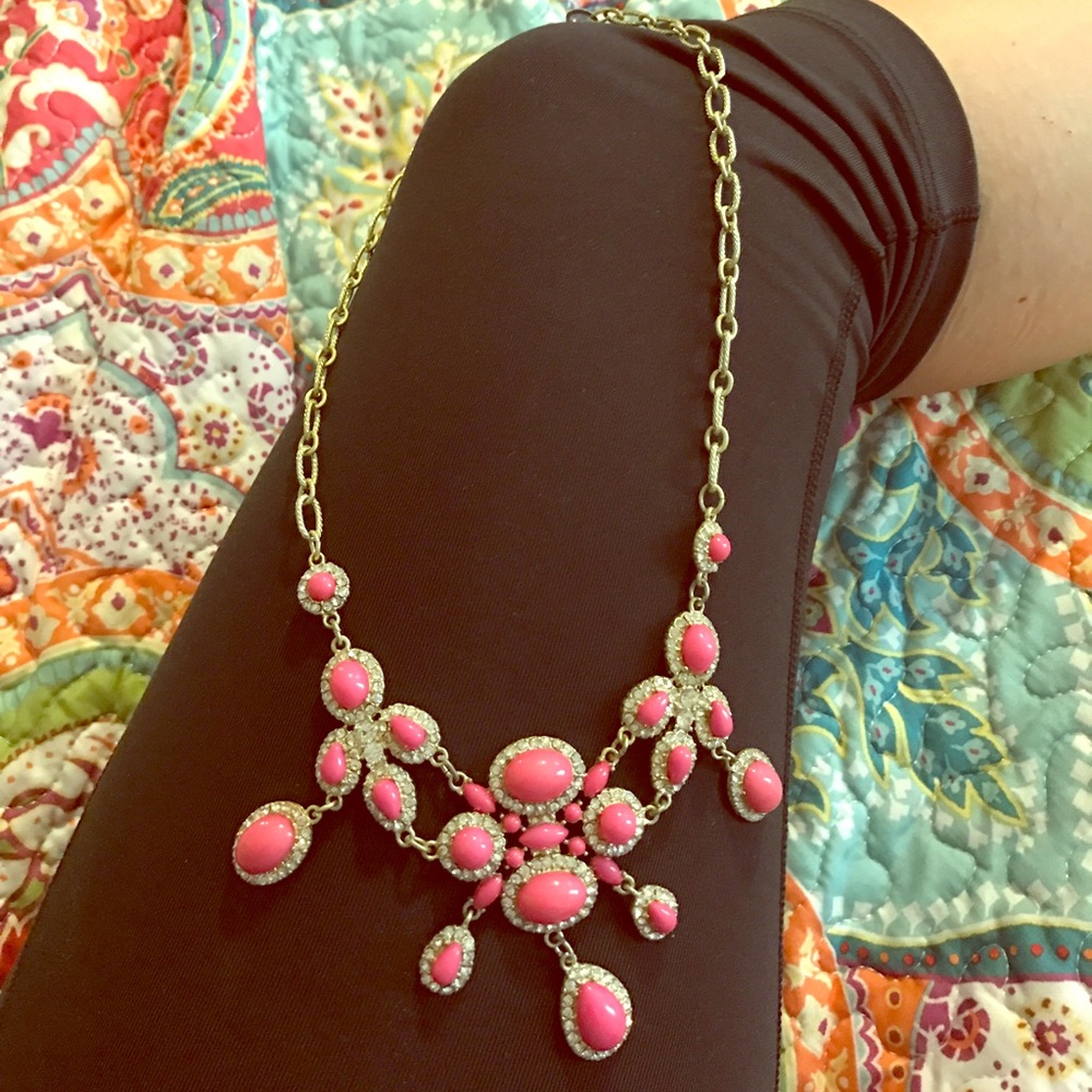 Pink gold bubble stems to necklace