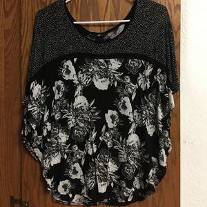H&M Black Floral blouse