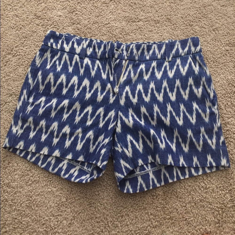 Blue and white Chevron shorts