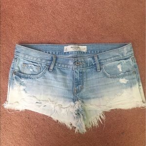 Abercrombie & fitch low rise jean shorts