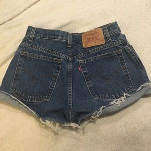 Levi's medium wash jean shorts