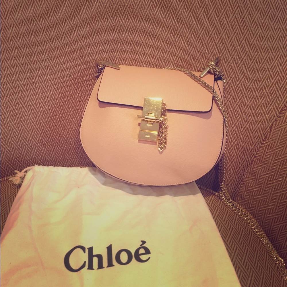 ⛔️SOLD⛔️Chloe Drew Gold Chain Bag - Pink