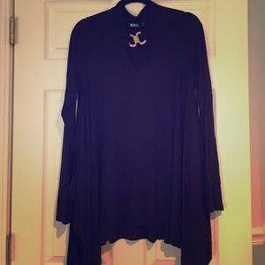 Marciano black high neck embellished top