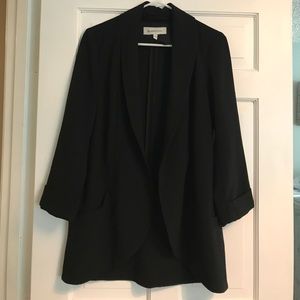 Black open blazer