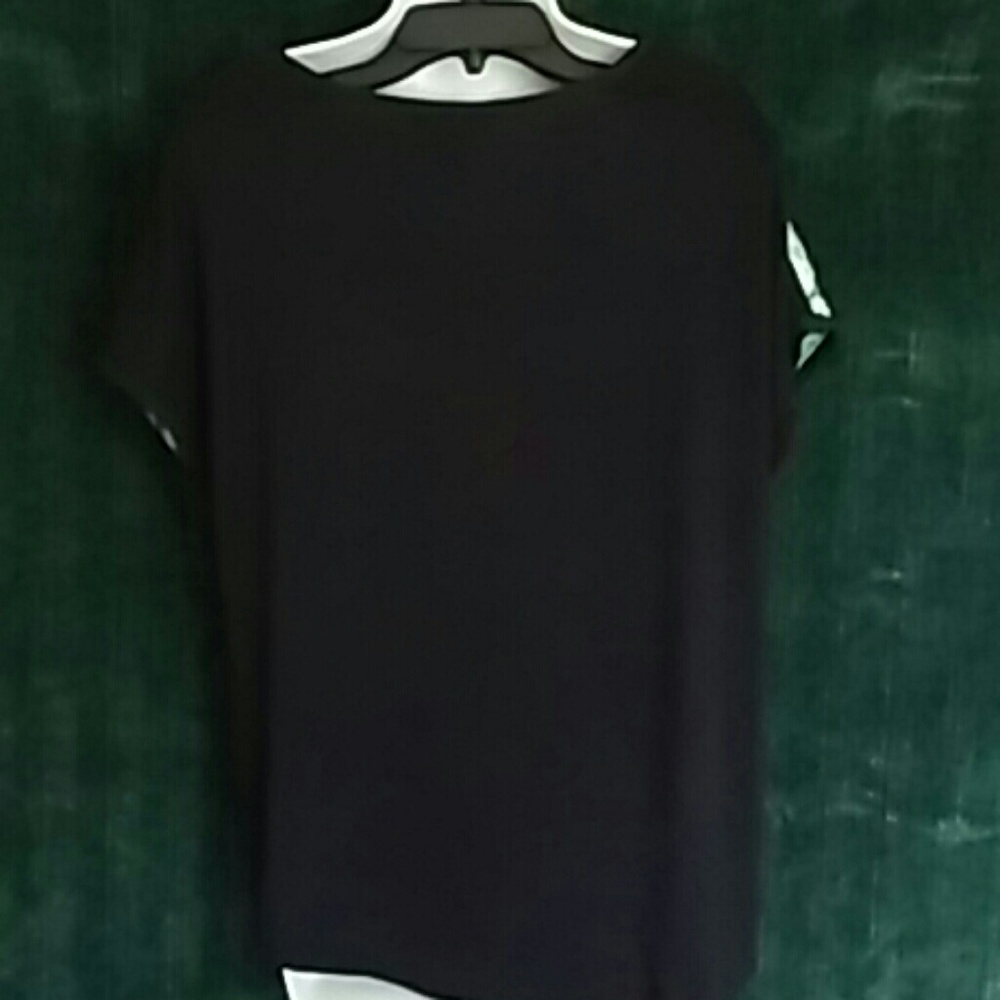 Style Co Green Hi Low Short Sleeve Medium Shirt - Picture 3 of 4