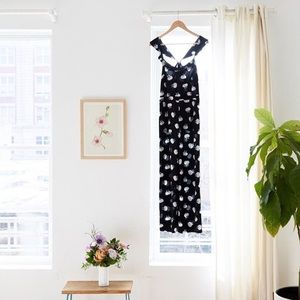 LOFT ruffle sleeve floral jumpsuit