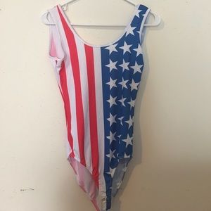 American flag bodysuit