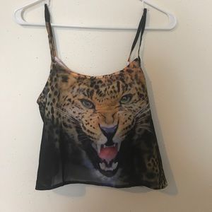Tiger crop top tank