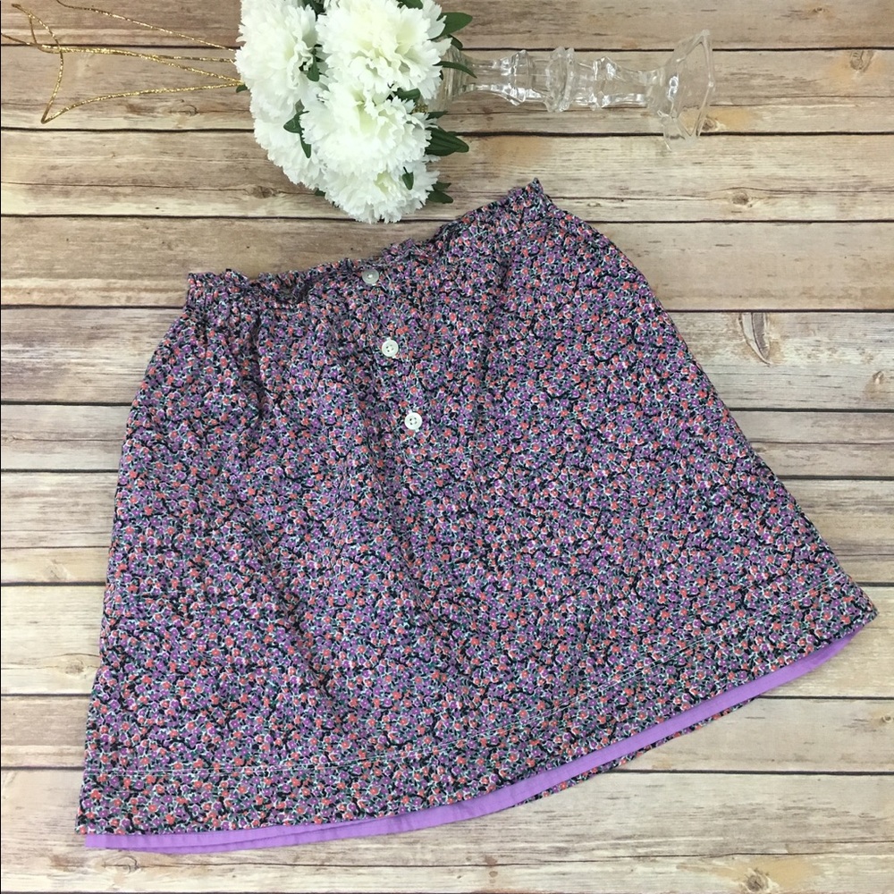 J. Crew Crewcuts Girls Floral Skirt  Pockets Lined