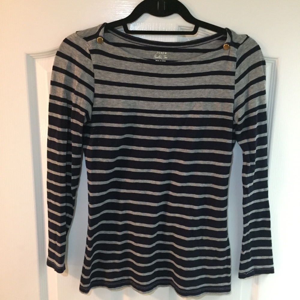 J. Crew Striped Long Sleeve Top
