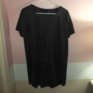 Dark Gray Suede Dress